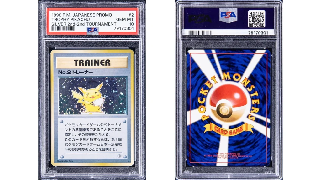 1998 Silver 2nd Place 2nd Tournament Trophy Pikachu PSA 10